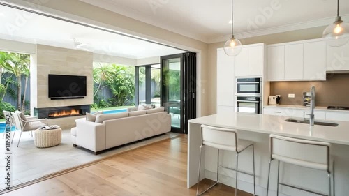 Wallpaper Mural Modern Luxury Home Interior Design with Open Concept Living. Torontodigital.ca