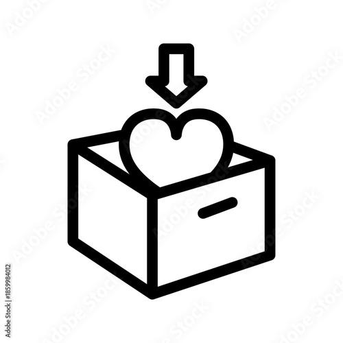 Supply Distribution Line Icon of Disaster Relief Efforts Icon Set