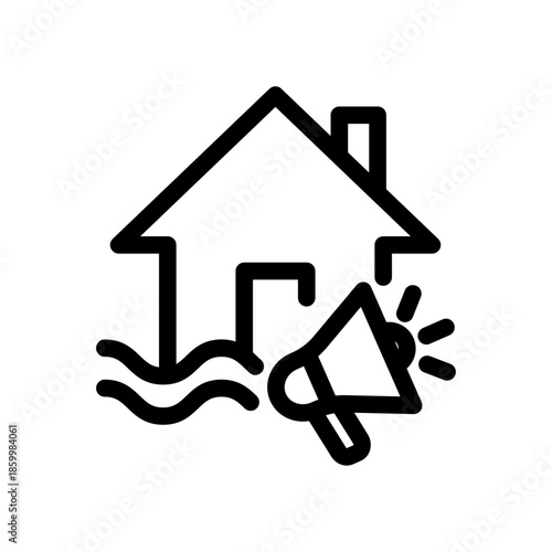 Damage Assistance Line Icon of Disaster Relief Efforts Icon Set