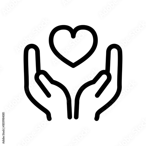 Aid Distribution Line Icon of Humanitarian Logistics Icon Set