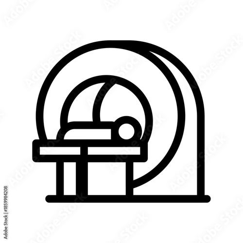 MRI Scanner Line Icon of Diagnostic Imaging Icon Set