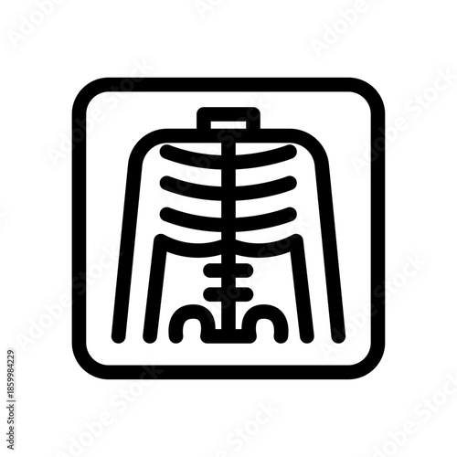 Chest X-Ray Line Icon of Diagnostic Imaging Icon Set