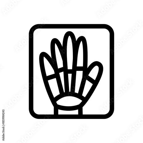 Hand X-Ray Line Icon of Diagnostic Imaging Icon Set