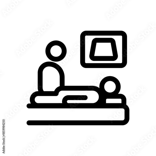 Ultrasound Exam Line Icon of Diagnostic Imaging Icon Set