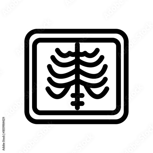 Chest X-Ray Line Icon of Radiology Icon Set