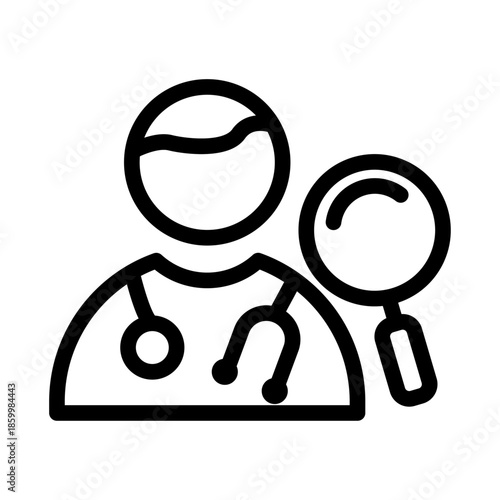 Radiologist Consultation Line Icon of Radiology Icon Set