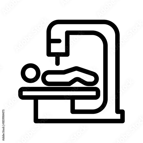 Fluoroscopy Exam Line Icon of Radiology Icon Set