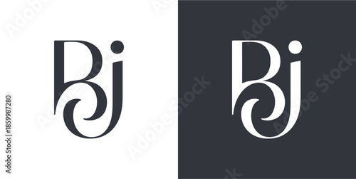 BJ Initial Logo Monogram Vector Design