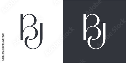 BJ Initial Logo Monogram Vector Design