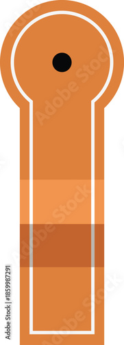 Mini golf course direct, vector flat straight brown golf lane with hole and obstacle, elevation, cartoon golf sport game