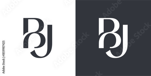 BJ Initial Logo Monogram Vector Design
