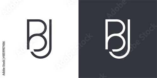 BJ Initial Logo Monogram Vector Design