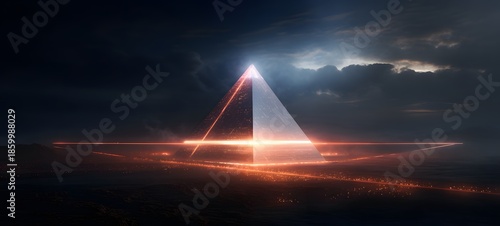 realistic photo of Giant piramid Transform,generative AI