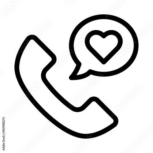 Careline Calls Line Icon of Elder Care Services Icon Set