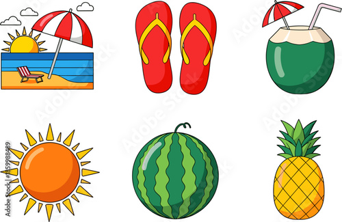 Summer Vibes Collection - Beach, Sun, and Fun Illustrations