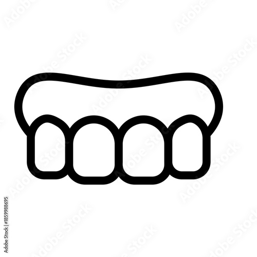 Dental Bridge Line Icon of Prosthodontics Icon Set