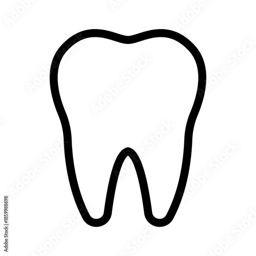Tooth Structure Line Icon of Prosthodontics Icon Set