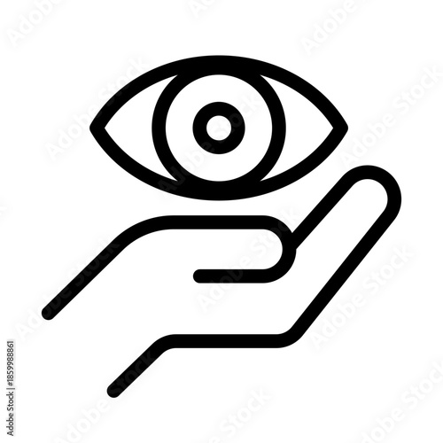 Lens Removal Line Icon of Contact Lenses Icon Set