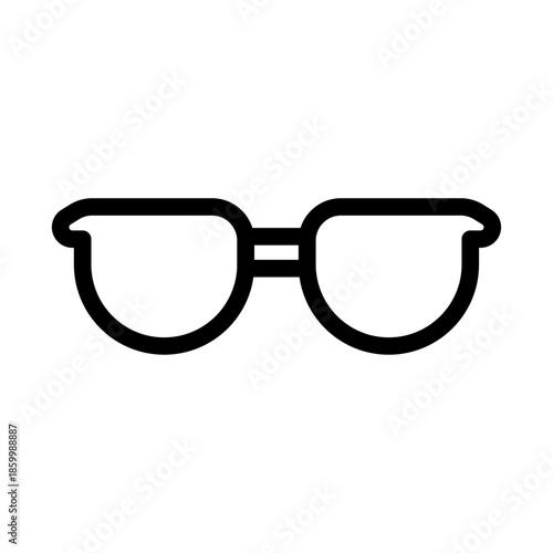 Rectangle Glasses Line Icon of Eyeglasses Icon Set