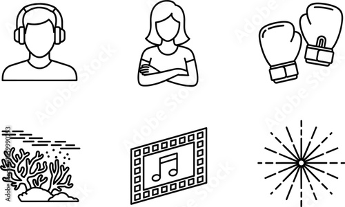 Music Icons and Elements Vector Illustration