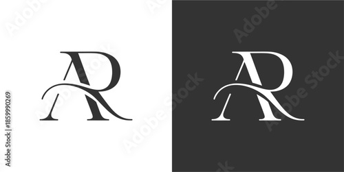 AR Initial Logo Monogram Vector Design , Letter Logo Design