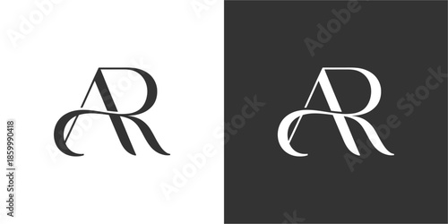 AR Initial Logo Monogram Vector Design , Letter Logo Design