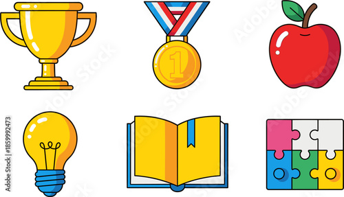 Educational Achievements and Learning Icons