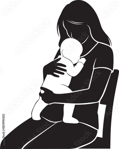 Mother holding infant