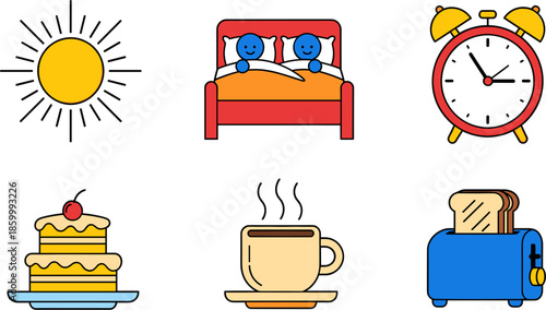 Morning Routine Vector Illustration