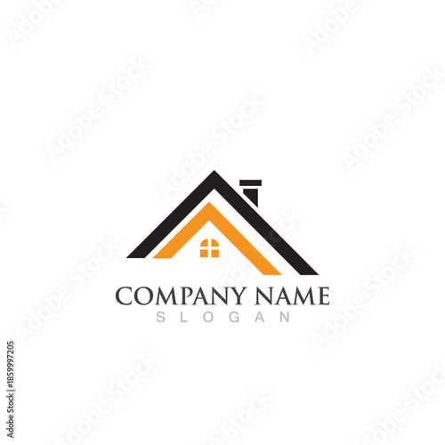 Home and building logo and symbol vector image