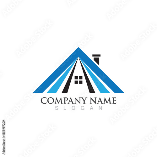 Home and building logo and symbol vector image