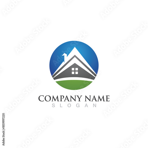 Home and building logo and symbol vector image
