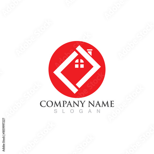 Home and building logo and symbol vector image