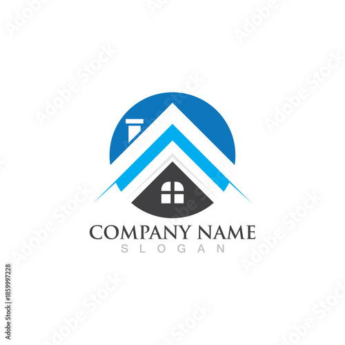Home and building logo and symbol vector image
