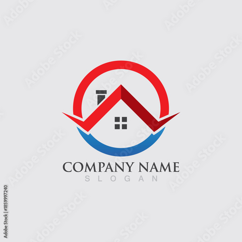 Home and building logo and symbol vector image