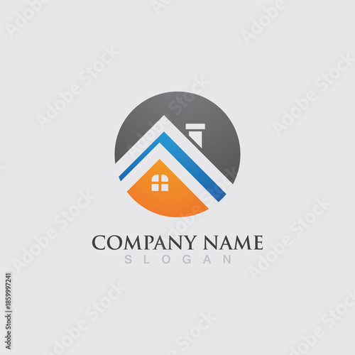 Home and building logo and symbol vector image