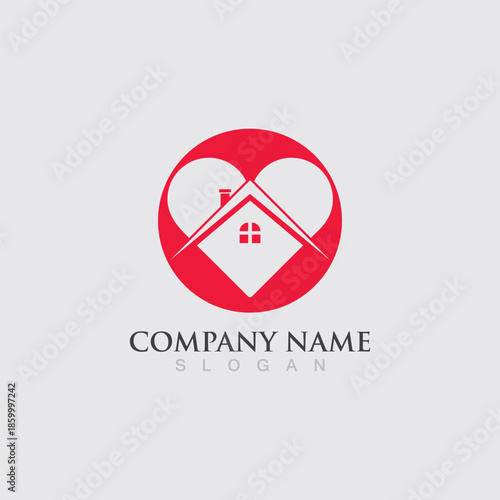 Home and building logo and symbol vector image