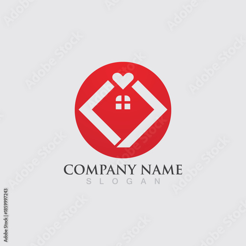 Home and building logo and symbol vector image