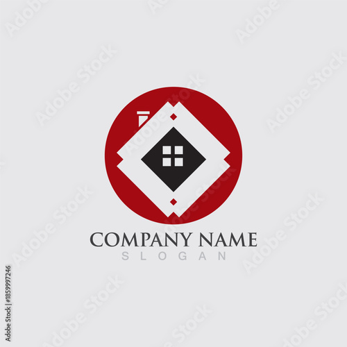 Home and building logo and symbol vector image