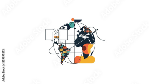 Cartoon style vector illustration of a man holding a sword as a simple icon design