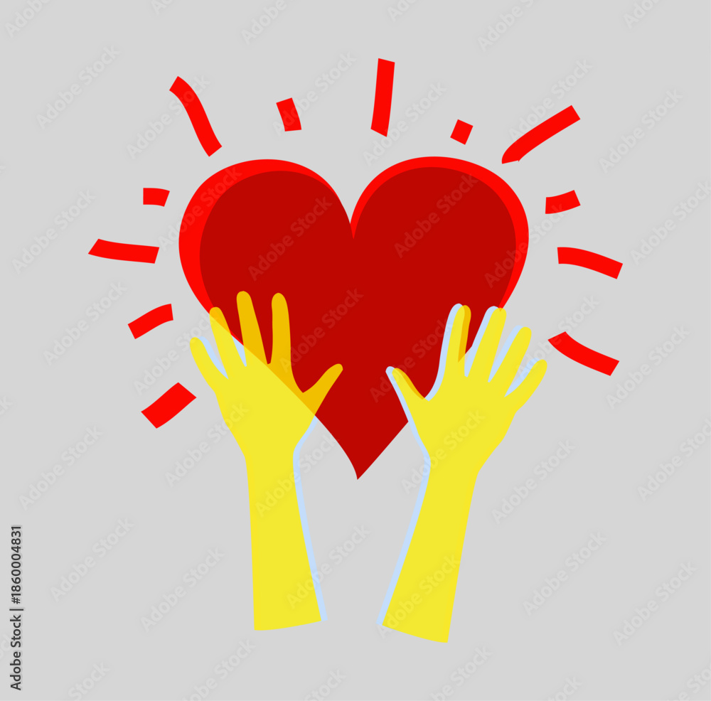 Obraz premium Heart in hands