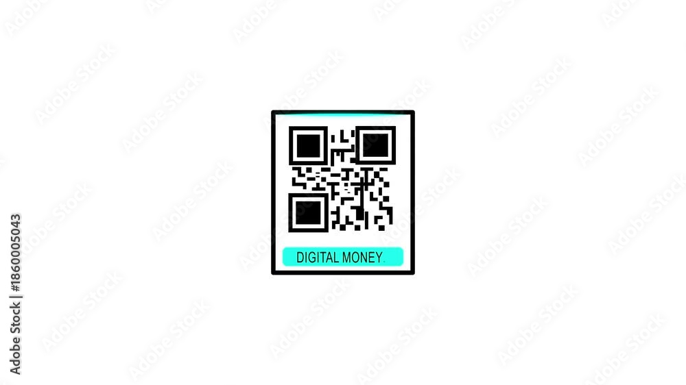 Digital Money QR Code with Smartphone. Scan QR code barcode Digital ...