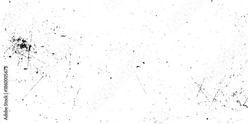 A stark white grunge background featuring subtle scratches and dark smudges creating a textured and visual effect