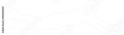 Dynamic Vector Outline of Athlete Diving for Catch Minimalist Sports Line Art