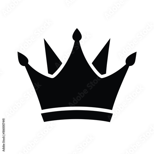 Crown Silhouette Icon Vector Illustration