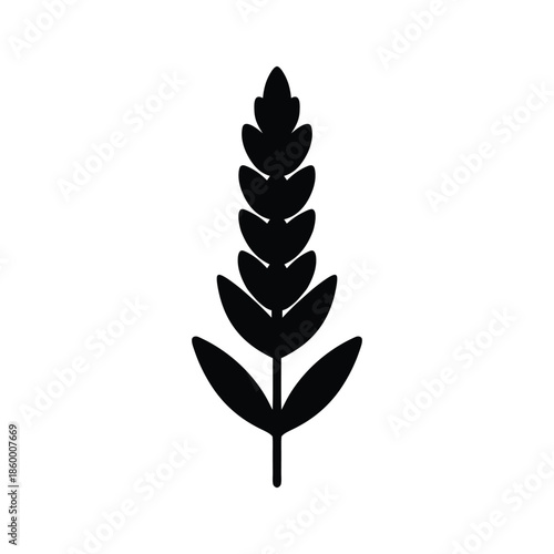 Lavender Silhouette Icon Vector Illustration