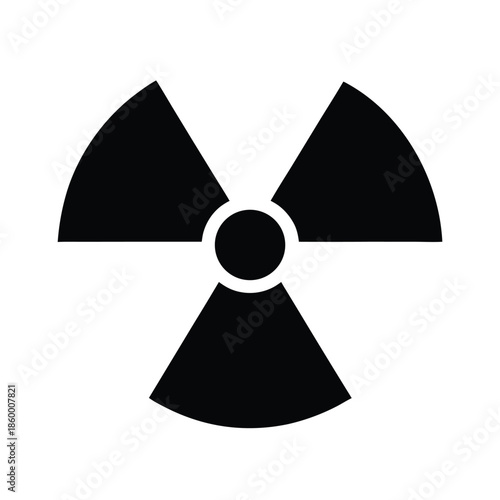 Radiation Silhouette Icon Vector Illustration
