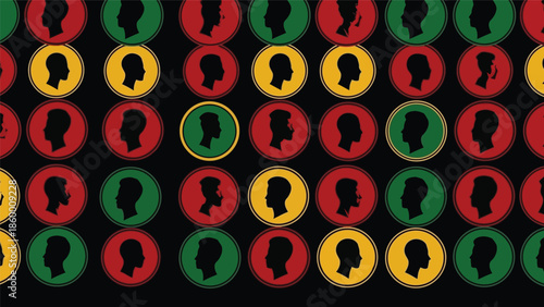 African Heritage Silhouette Pattern Vector for Cultural Art