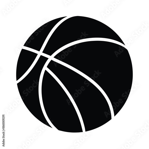 Basketball Silhouette Icon Vector Illustration