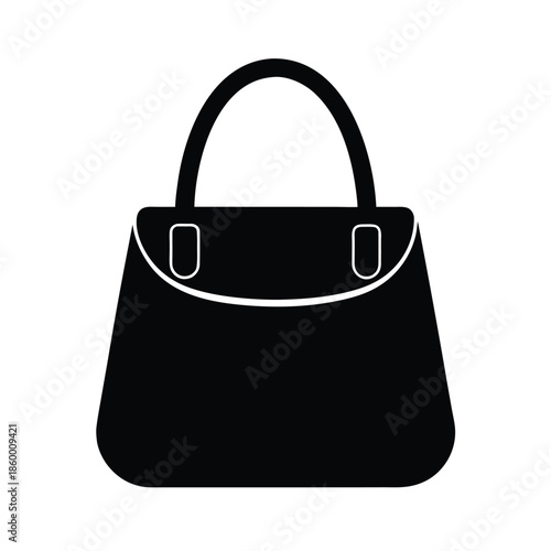 Handbag Silhouette Icon Vector Illustration